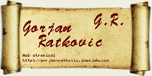 Gorjan Ratković vizit kartica